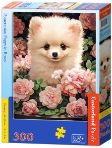 Puzzle 300-el.Pomeranian Puppy in Roses B-030552 , Castorland