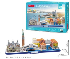 Puzzle 3D City Line Wenecja - MC269H, Cubic Fun