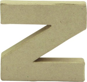 Litera fantazyjna "Z" z masy papierowej AC838C, Decopatch