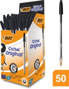 Długopis BIC Cristal medium czarny 50 sztuk