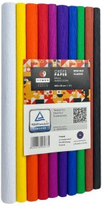 Krepina bibuła marszczona mix mini rolka 25 x 200 cm op. 10 kolorów OZB Tymos