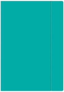 Teczka z gumką turkusowa fluo A4+ 10 sztuk OZB, Interdruk