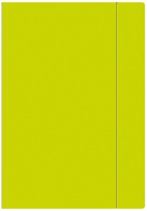 Teczka z gumką limonkowa fluo A4+ 10 sztuk OZB, Interdruk