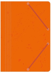 Teczka z gumką preszpanowa pomarańczowa A4 10 sztuk OZB, Interdruk