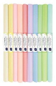 Krepina bibuła marszczona pastelowa 50x200 cm 10 sztuk MIX OZB, Interdruk