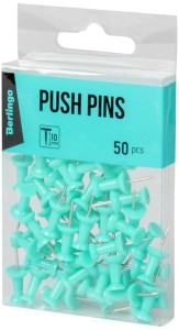 Pinezki tablicowe op. 50szt. niebieskie, Berlingo