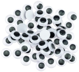 Oczy ruchome samoprzylepne okrągłe 14mm 60 sztuk, Brewis