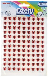 Naklejane diamenciki serca mix 2 DS53, Brewis
