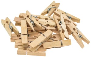 Klamerki drewniane ozdobne 3,5cm naturalne 20 sztuk, Brewis