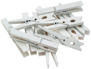 Klamerki ozdobne 7,2cm białe SPB72, Brewis