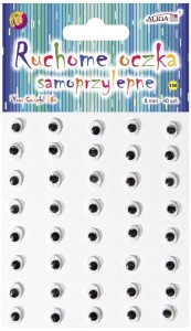 Ruchome oczka MT-6414 samoprzylepne owalne, mix rozmiarów, 30 szt., Aliga