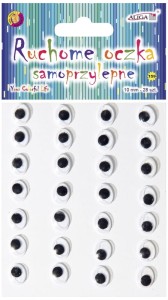 Ruchome oczka MT-6415 samoprzylepne owalne, mix rozmiarów, 30 szt., Aliga