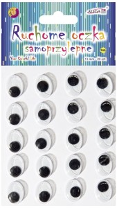 Ruchome oczka MT-6416(160) samop. owalne 13 mm, blister 20szt, Aliga
