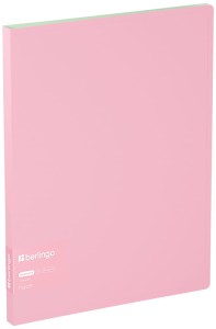 Album ofertowy 30 koszulek Haze, 17mm, z wewnętrzną kieszonką, różowo-turkusowy, Berlingo