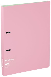 Segregator 2-ringowy Haze, z wewnętrzną kieszonką, różowo-turkusowy, Berlingo