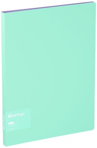 Segregator spring folder Haze, 17mm, z wewnętrzną kieszonką, turkusowo-liliowy, Berlingo