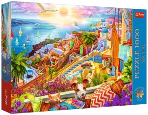 Puzzle 1000-el. Premium Plus Tea Time: Visit Santorini 10842, Trefl
