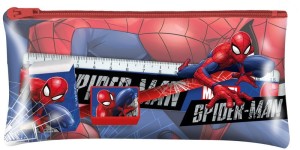 Piórnik saszetka z ołówkiem, gumką, temperówka i linijką Spiderman, Kids