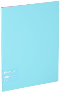 Album ofertowy 10 koszulek Haze, 9mm, z wewnętrzną kieszonką, niebiesko-różowy, Berlingo