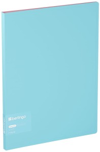 Album ofertowy 20 koszulek Haze, 14mm, z wewnętrzną kieszonką, niebiesko-różowy, Berlingo