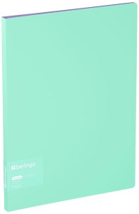 Album ofertowy 20 koszulek Haze, 14mm, z wewnętrzną kieszonką, turkusowo-liliowy, Berlingo