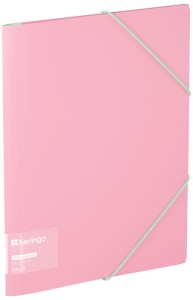 Teczka z gumką Haze A4, 0, 6mm, różowo-turkusowa, Berlingo