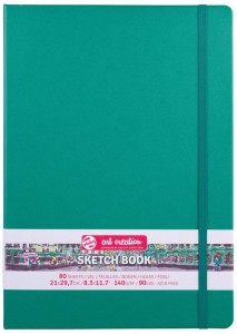 Szkicownik Talens A4 140k 80g zielony Art Creation
