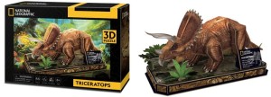 Puzzle 3D National Geographic Triceratops, Cubic Fun