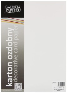 Karton ozdobny Płótno biały 20szt. op. 240 g/m2, Galeria Papieru