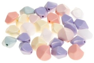 Koraliki akrylowe mix kolorów pastel 20g, Brewis