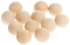 Kulki drewniane naturalne 20mm 12 sztuk KDN6, Brewis