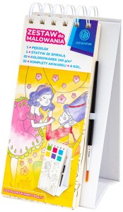 Zestaw do malowania z farbami Astra Fun 20kol+pędzel, mix wzorów , Astra