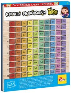 Tabliczka mnożenia I'm a genius drewniana magnetyczna, Lisciani
