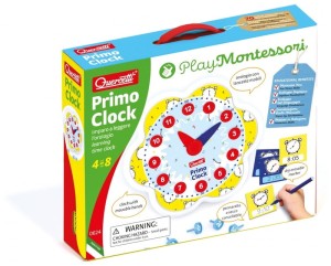 Gra edukacyjna Montessori Pierwszy zegar, Quercetti