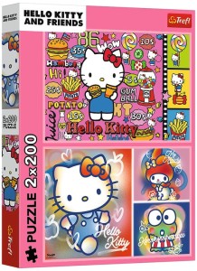Puzzle 2x200-el. Hello Kitty i przyjaciele / Hello Kitty, Trefl