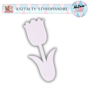 Baza Kwiatek tulipan 20 cm styropian, MaDam Creative
