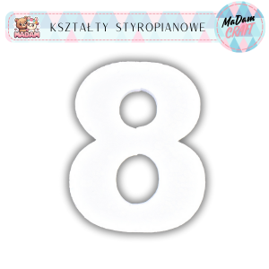 Baza Cyfra 8 25 cm styropian LS, MaDam Creative