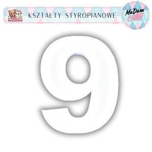 Baza Cyfra 9 10 cm styropian LS, MaDam Creative