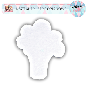 Baza warzywa brokuł 25 cm styropian, MaDam Creative