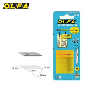 Ostrza do skalpela AK-1 i AK-4 op. 25 szt. KB, OLFA
