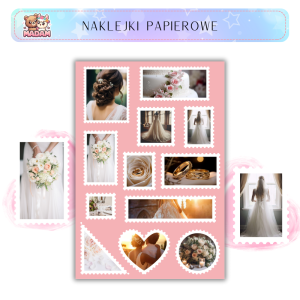 Naklejki Znaczki Pocztowe Ślubne Wedding Bullet Journal - MaDam Creative