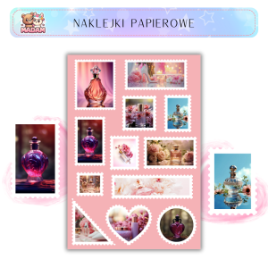 Naklejki Znaczki Pocztowe Perfumy Perfume Scrapbooking - MaDam Creative