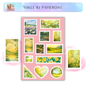 Naklejki Znaczki Pocztowe Kwitnąca Wiosna (Blossom Spring) Bullet Journal Scrapbooking - MaDam Creative