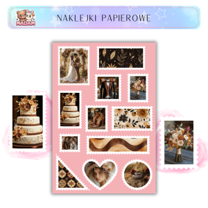 Naklejki Znaczki Pocztowe Boho Ślub w Stylu Western (Western Boho Wedding) Bullet Journal Scrapbooking - MaDam Creative