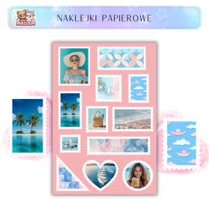 Naklejki Znaczki Pocztowe Letnia Przygoda Rejsowa (Cruise Summer Adventure) Bullet Journal Scrapbooking - MaDam Creative