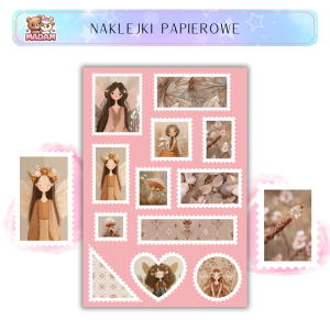 Naklejki Znaczki Pocztowe Boho Wróżka (Boho Fairy) Bullet Journal Scrapbooking - MaDam Creative