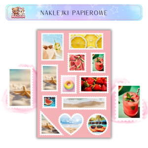 Naklejki Znaczki Pocztowe Lato (Summer) Bullet Journal Scrapbooking - MaDam Creative