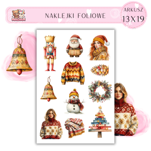 Naklejki Foliowe 13x19 Nordyckie Święta - Skandynawski klimat MaDam Creative