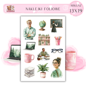 Naklejki Foliowe 13x19 Życie Nauczyciela - Szkoła i Edukacja MaDam Creative
