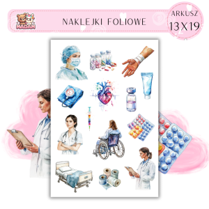 Naklejki Foliowe 13x19 Lekarz - Medycyna i zdrowie MaDam Creative